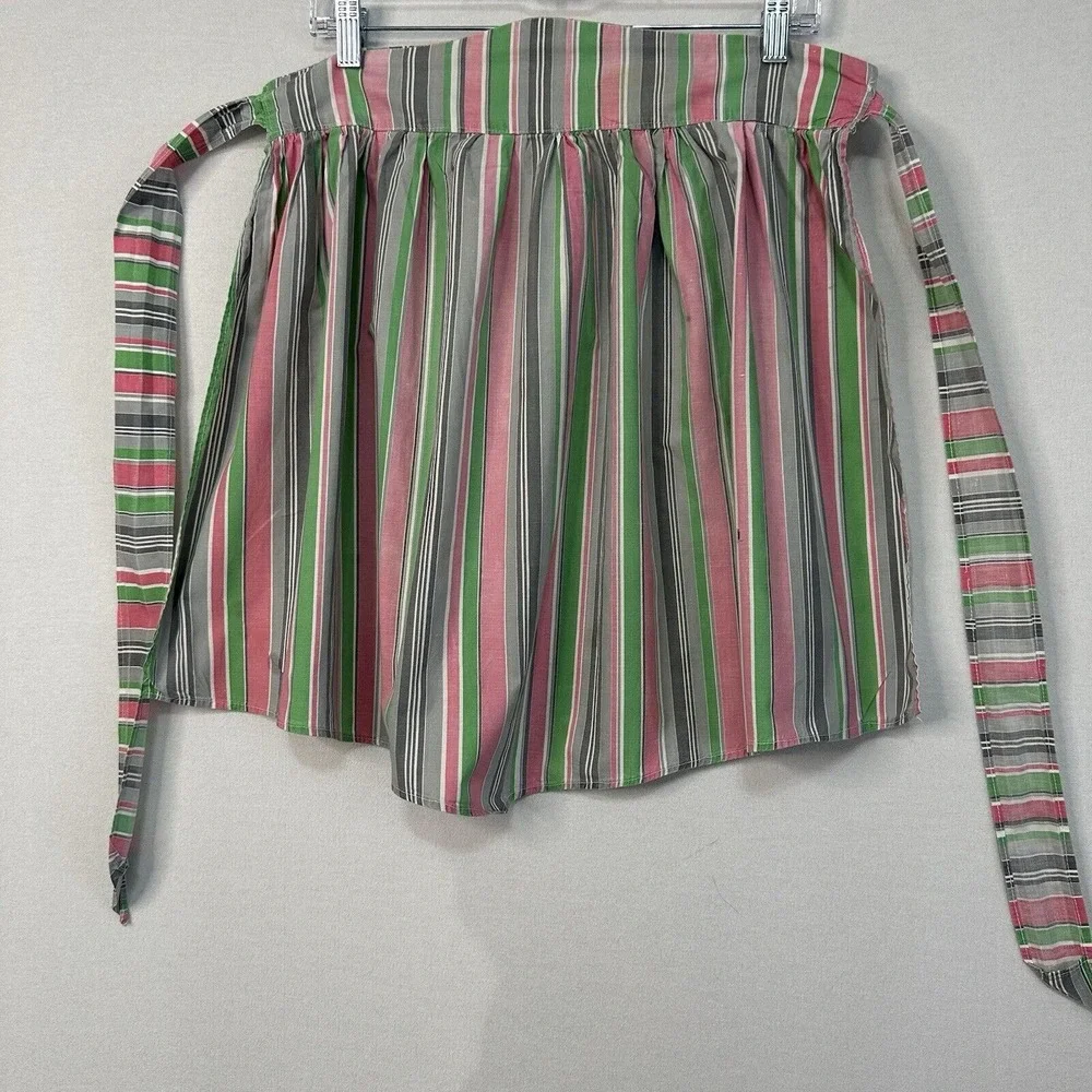 Homemade‎ Half Apron Striped Skirt Tie In The Back